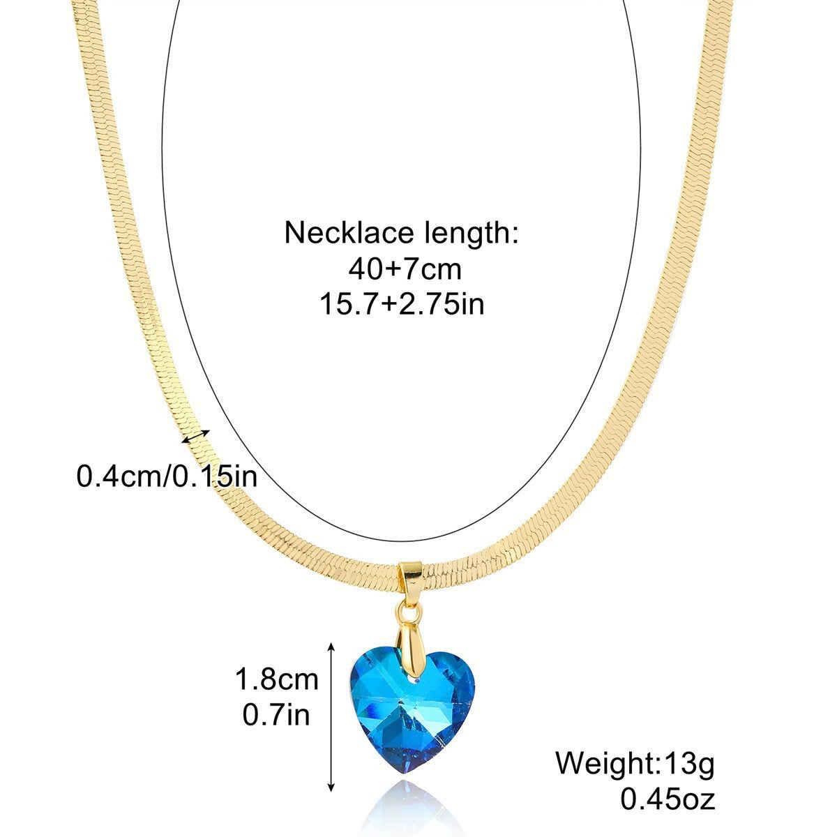 Chaîne de clavicule pendentif gemme de haute qualité européenne et américaine