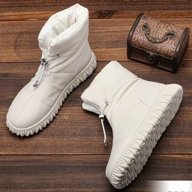 Chaussures chaudes à plateforme imperméable pour femmes, bottes de neige