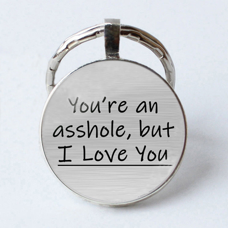 Interesante llavero de letras de pareja