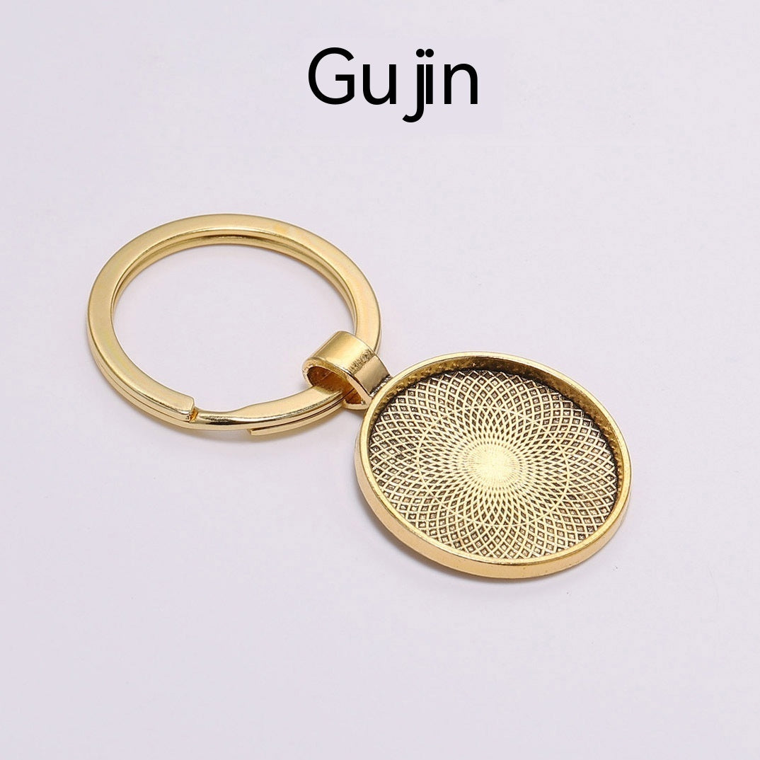 Porte-clés écologique sans Nickel, Support de Base en pierre de temps, pendentifs de clé