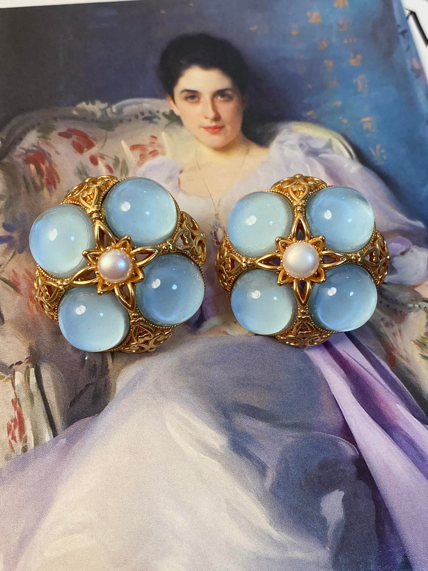 Retro Court Glaze Earring Ear Clip