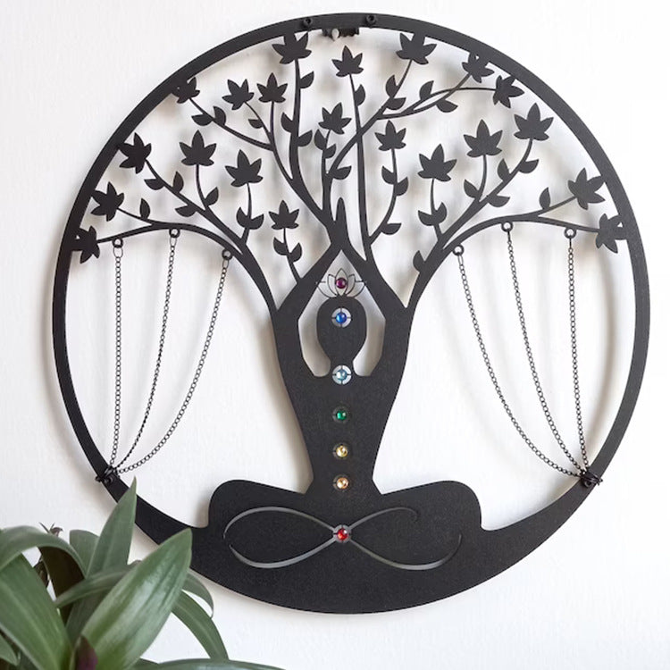 Arte Decoración Yoga Meditación Artesanía para colgar en la pared