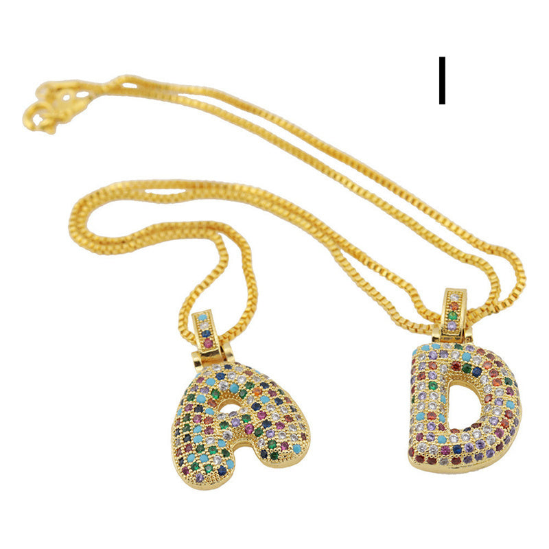 Clavicle Chain Copper Color Zircon Pendant