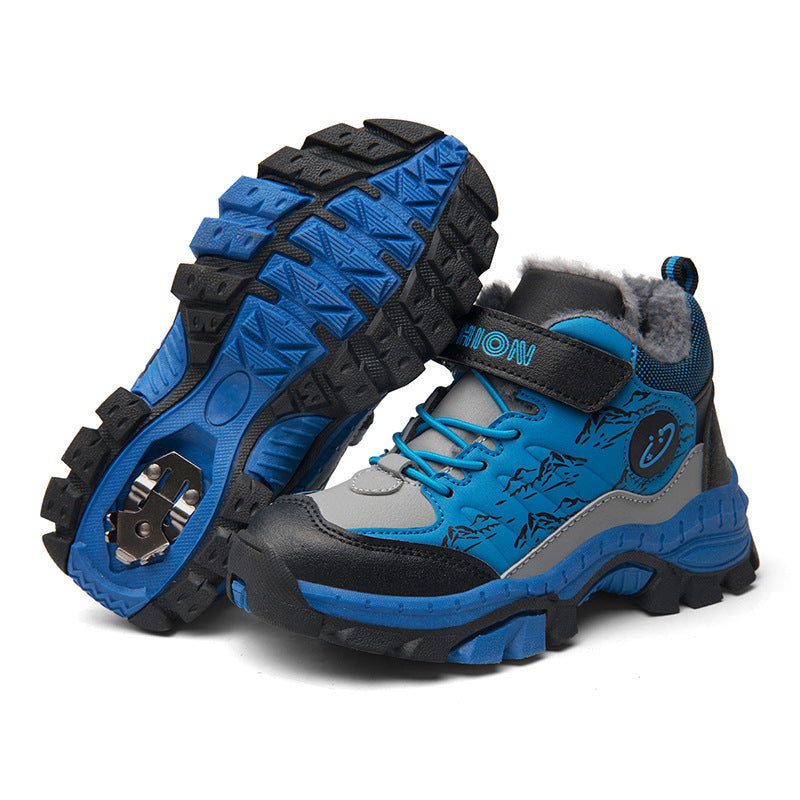 Chaussures en coton pour enfants garçons deux grandes chaussures de randonnée en coton