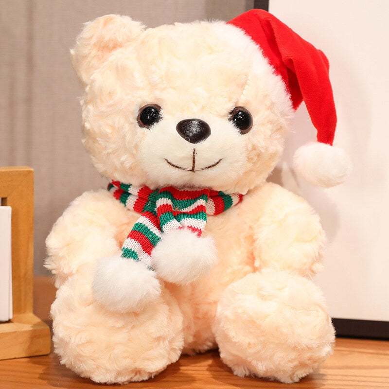 Mignon petit ours en peluche, poupée, cadeau décoratif de noël