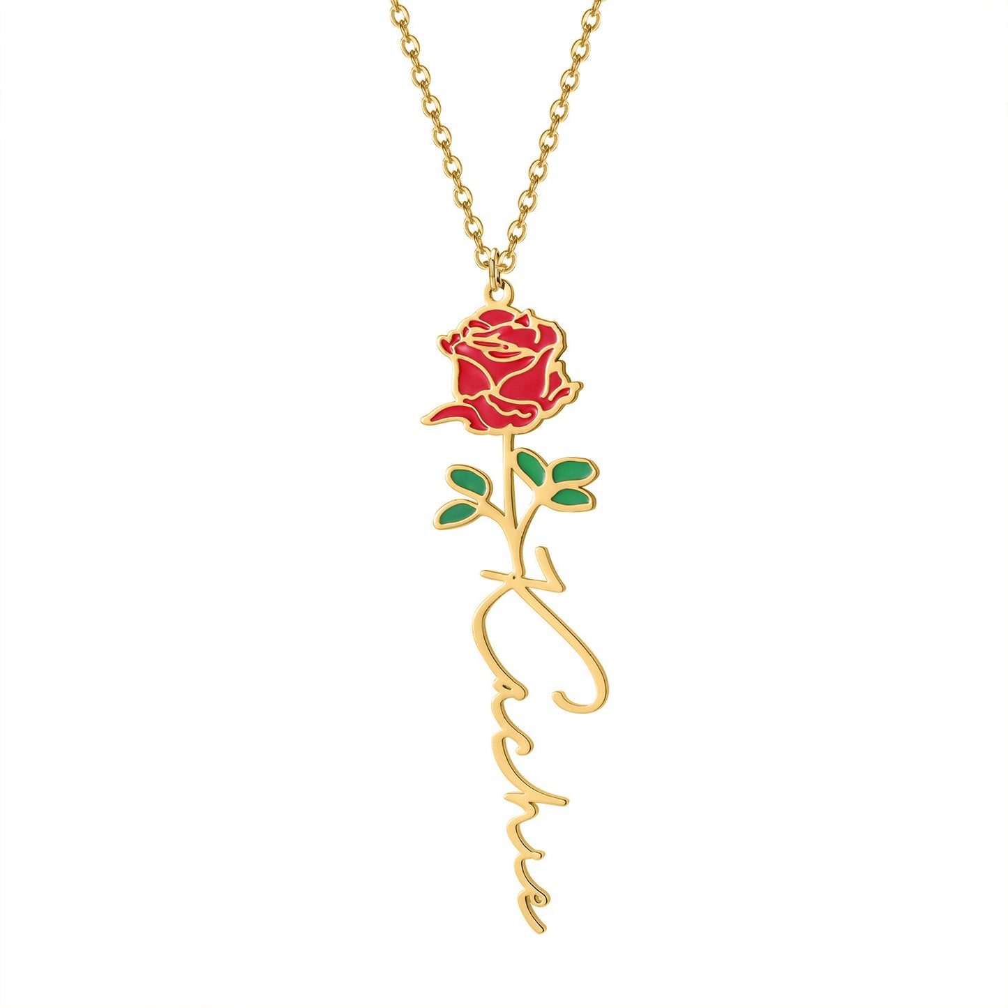 Collier en métal en acier inoxydable, couleur titane, fleur de décembre, bricolage
