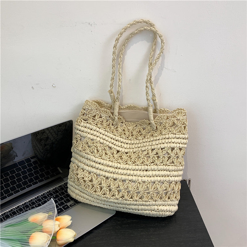 Sac à bandoulière creux tissé vintage français