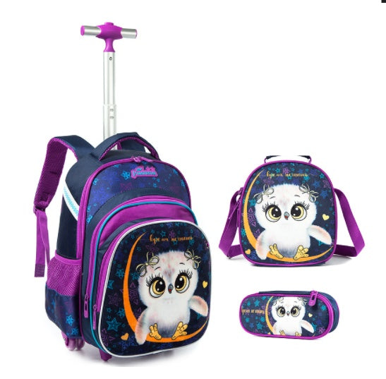 Bolso con ruedas de tres piezas para estudiantes de primaria