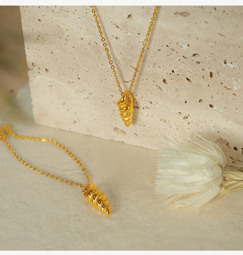 Niche Design Thread Necklace Women's Light Luxury Non-fading Titanium Steel Clavicle Chain