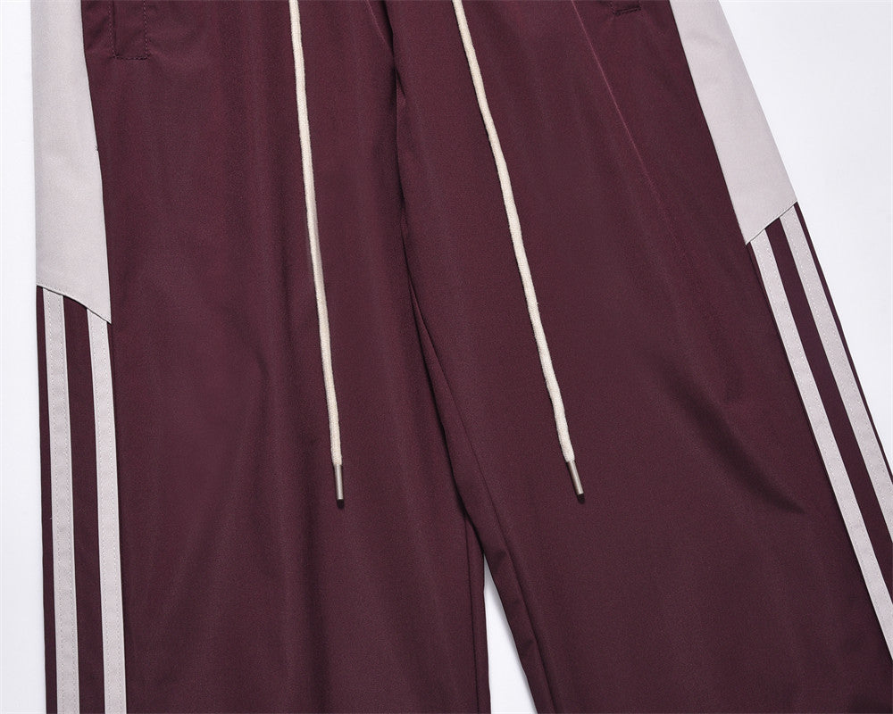 Men's Loose Side Stitching Contrast Color Casual Pants