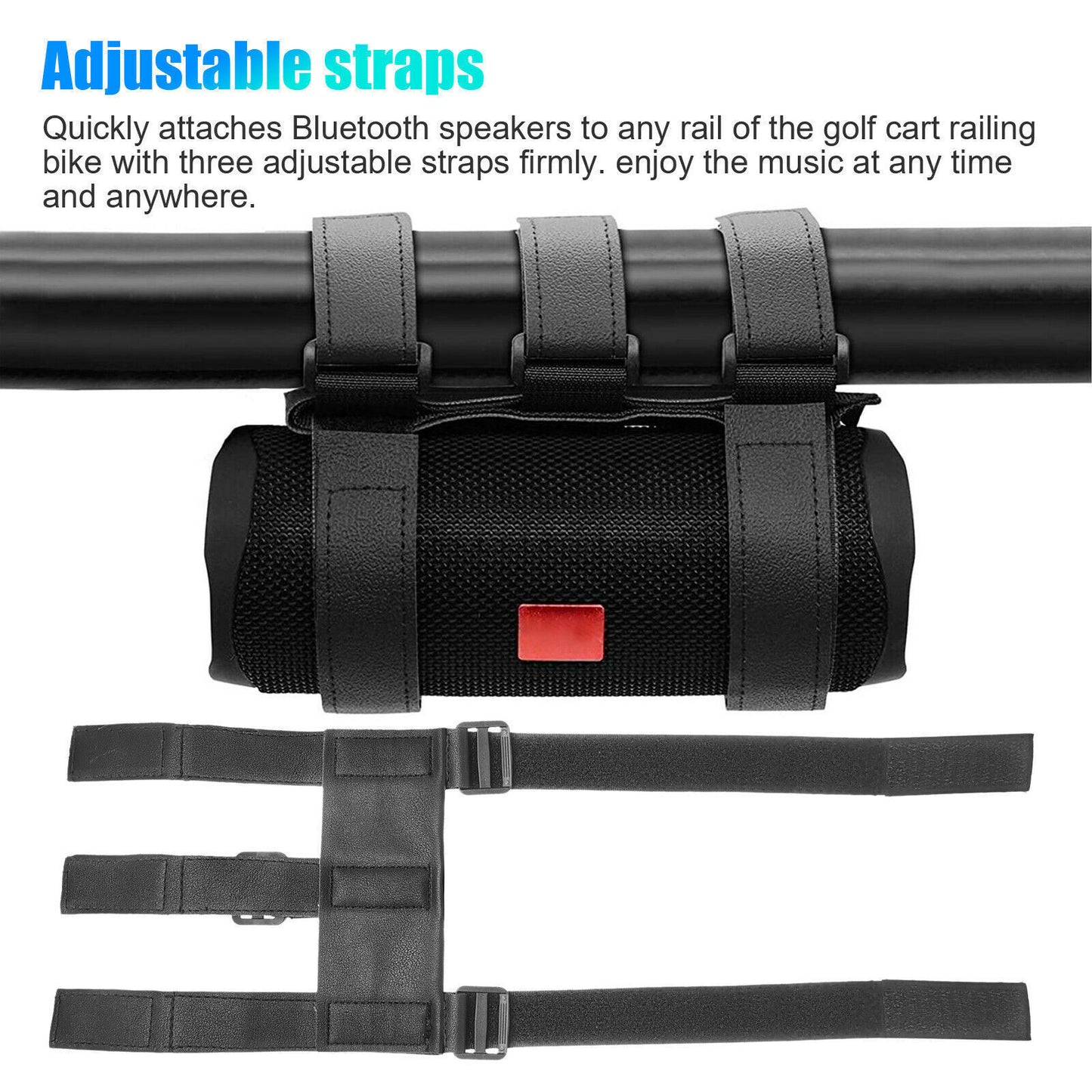 Accesorios de correa ajustable para bicicleta con soporte de Altavoz Bluetooth para carrito de golf y bicicleta