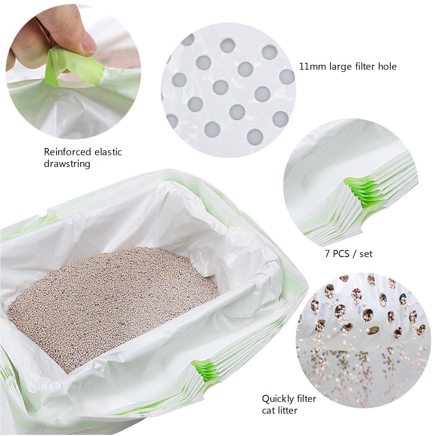 Sac à excréments de chat, produits de nettoyage pour animaux de compagnie