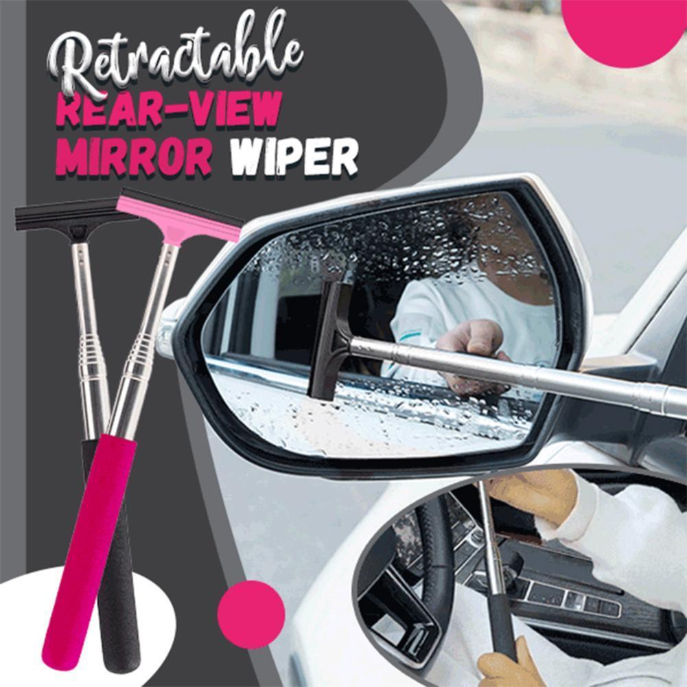 Essuie-glace rétractable pour rétroviseur de voiture, fournitures de nettoyage portables pour la pluie, dissolvant d'eau de rétroviseur, outil de nettoyage de pluie en verre