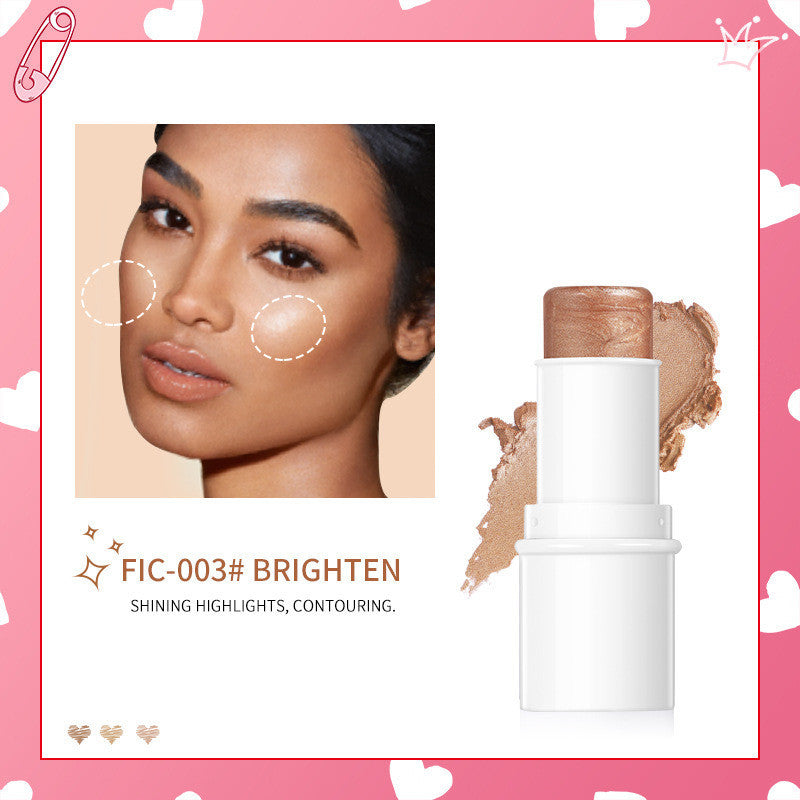 Stylo surligneur 3 en 1, correcteur de visage, bronzant, éclaircissant, maquillage de Contour 3D et Blush, fard à paupières, bâton de rouge à lèvres