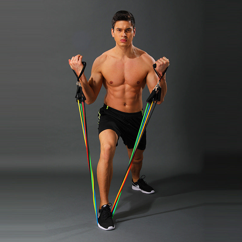 Équipement de fitness à domicile tendeur d'ensemble de 11 pièces en latex Tpe