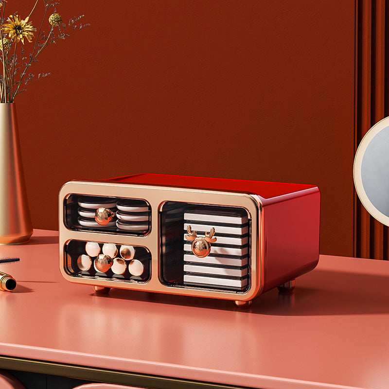 Cajón de almacenamiento de caja de almacenamiento de cosméticos de lujo ligero