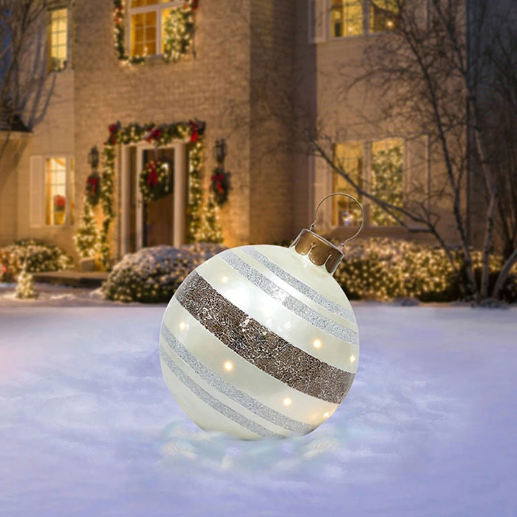 Boules de noël décorations d'arbre de noël, jouets gonflables d'ambiance extérieure pour la maison, boule cadeau de noël