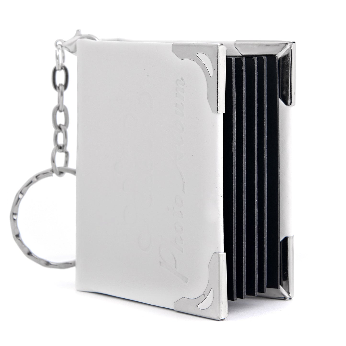 Mini llavero con foto de cuero colgante