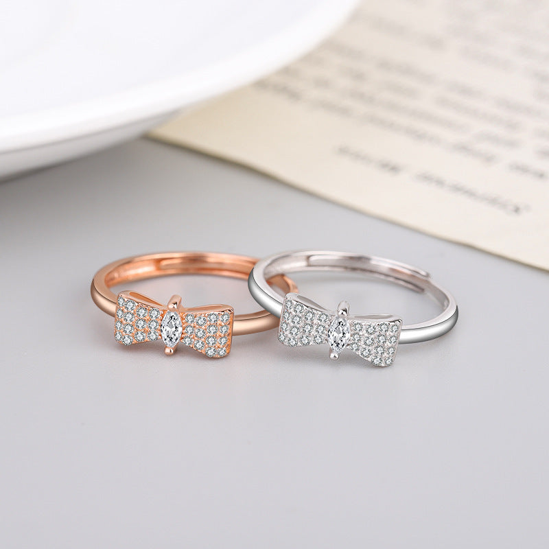Women's Fashion Bowknot Zircon Ring