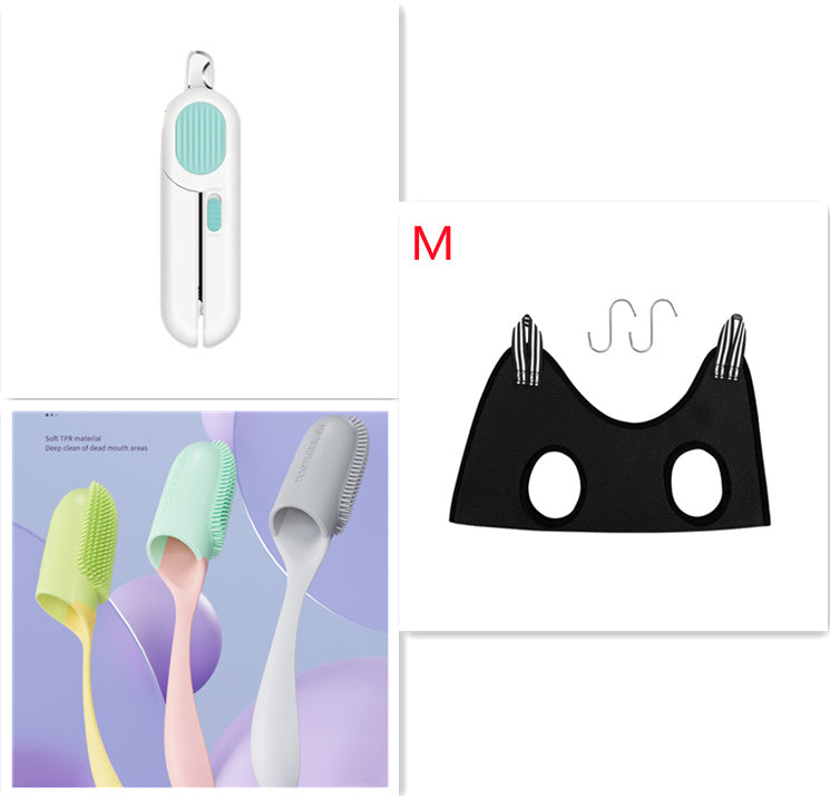 Coupe-ongles pour chiens et chats, coupe-ongles pour animaux de compagnie avec lumière LED et coupe-pattes de chat à trou circulaire pour éviter les coupes excessives