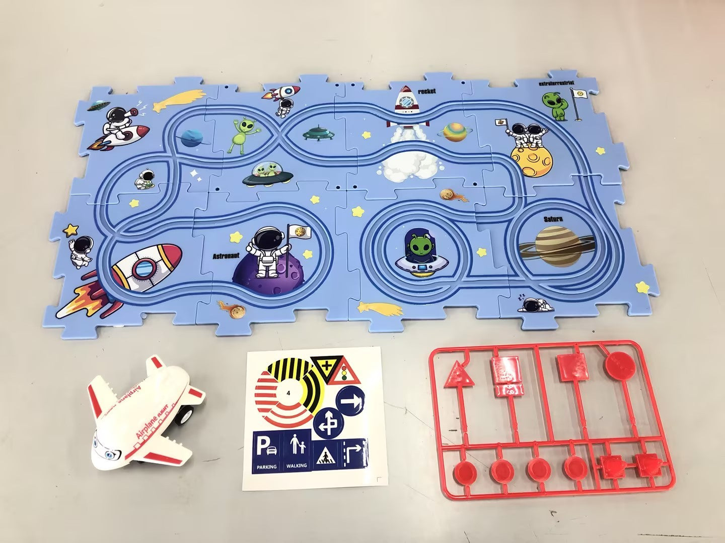 Puzzle pour enfants, vitesse de chemin de fer électrique, assemblage de voiture électrique automatique, scène de ville, Construction, jouet éducatif, cadeau