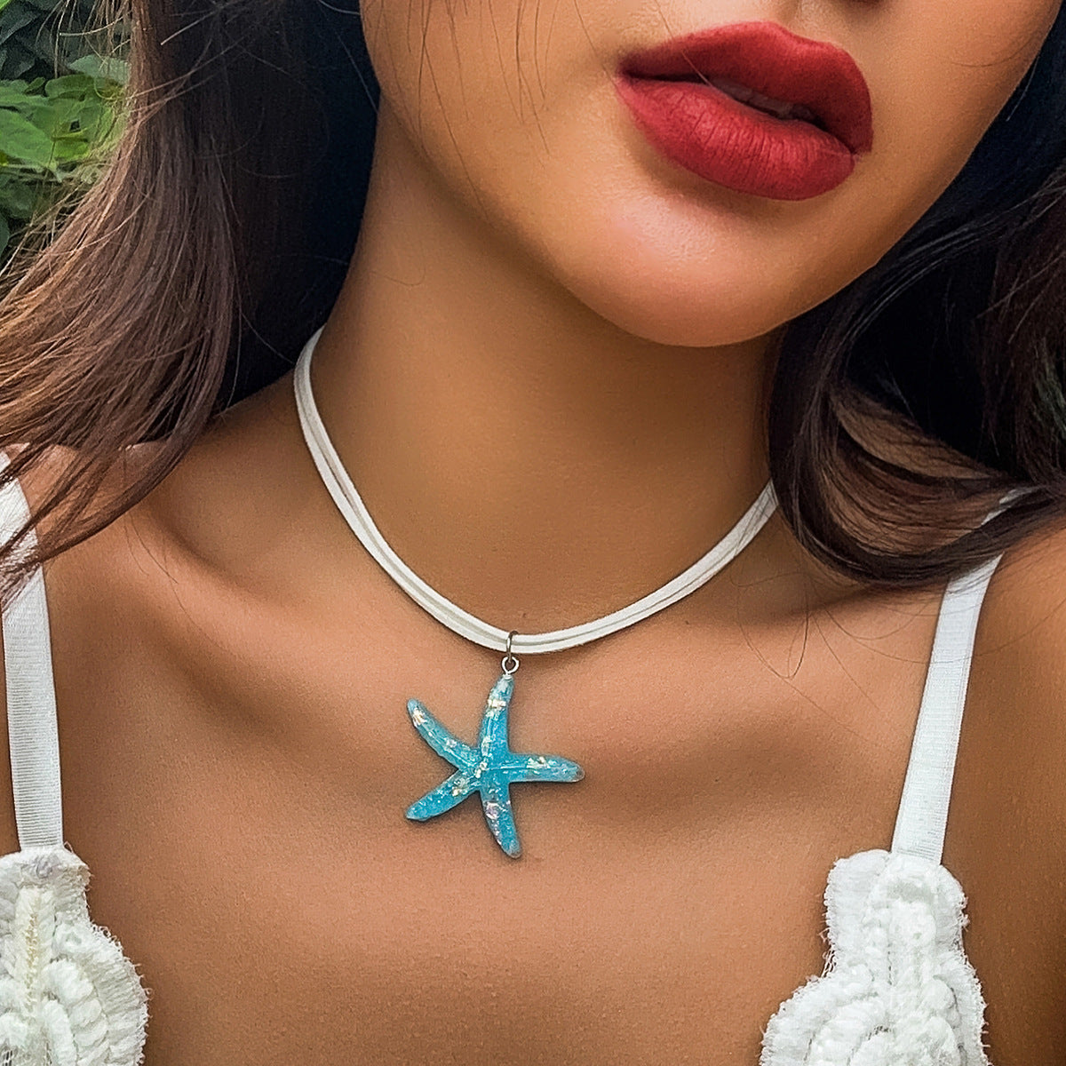 Women's Personalized Alloy Starfish Tassel Necklace