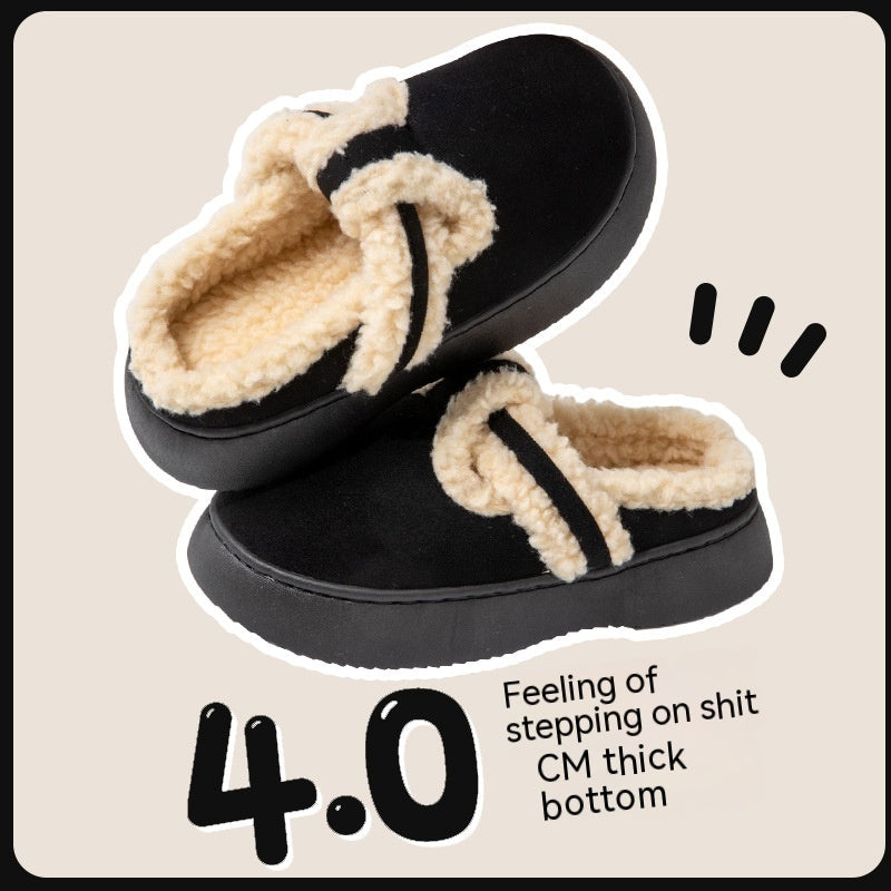 Women's Fur Slippers Winter Interior Home Plush All-matching