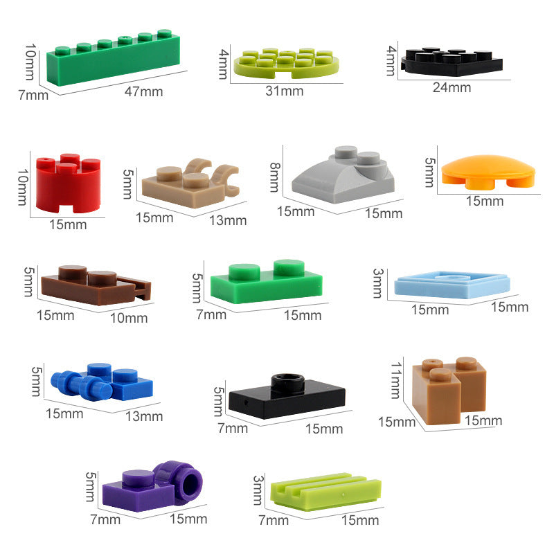 1000 blocs de construction granulaires en vrac