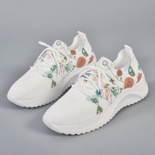 Nouveau Mouche tissé maille mode Muffin bas chaussures décontractées compensées femmes