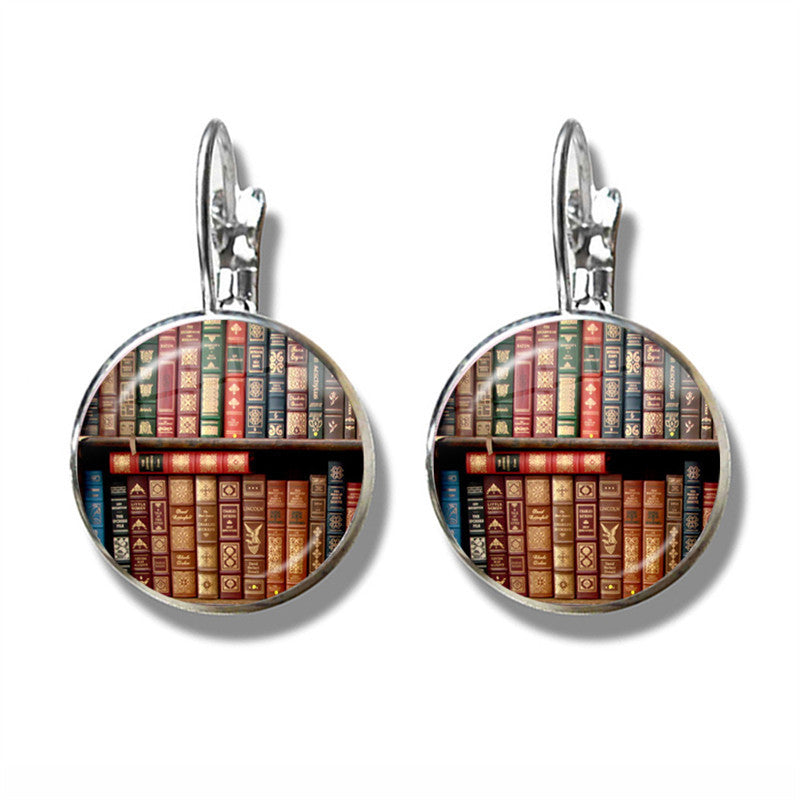 Women's Fashion Retro Book Photo Earrings