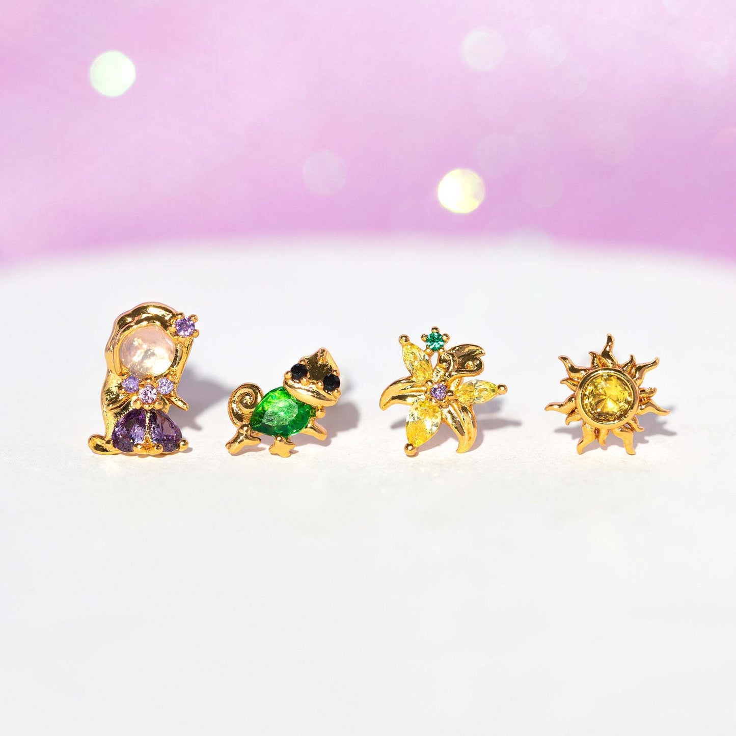 Creative Cartoon Character Micro-inlaid Color Zircon Animal Stud Earrings
