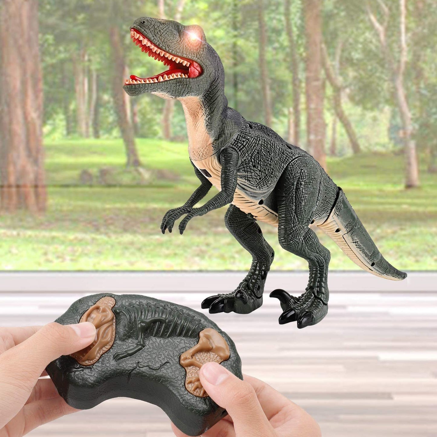 Jouet télécommandé de simulation de dinosaure électrique, animal marchant