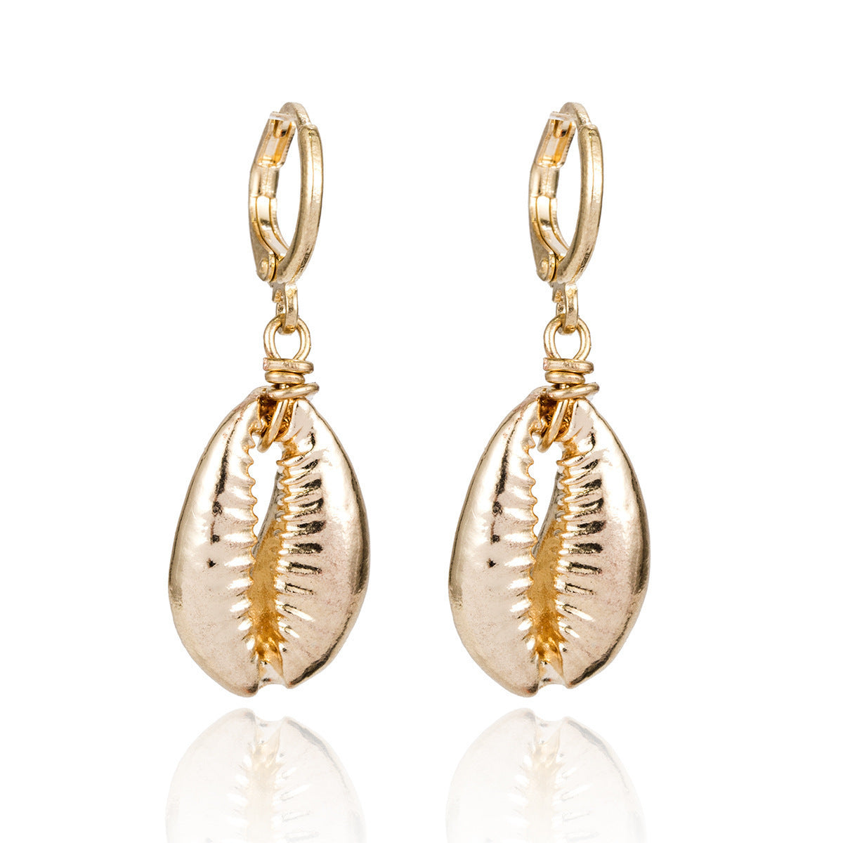 Mini Shell Rose Star Earrings