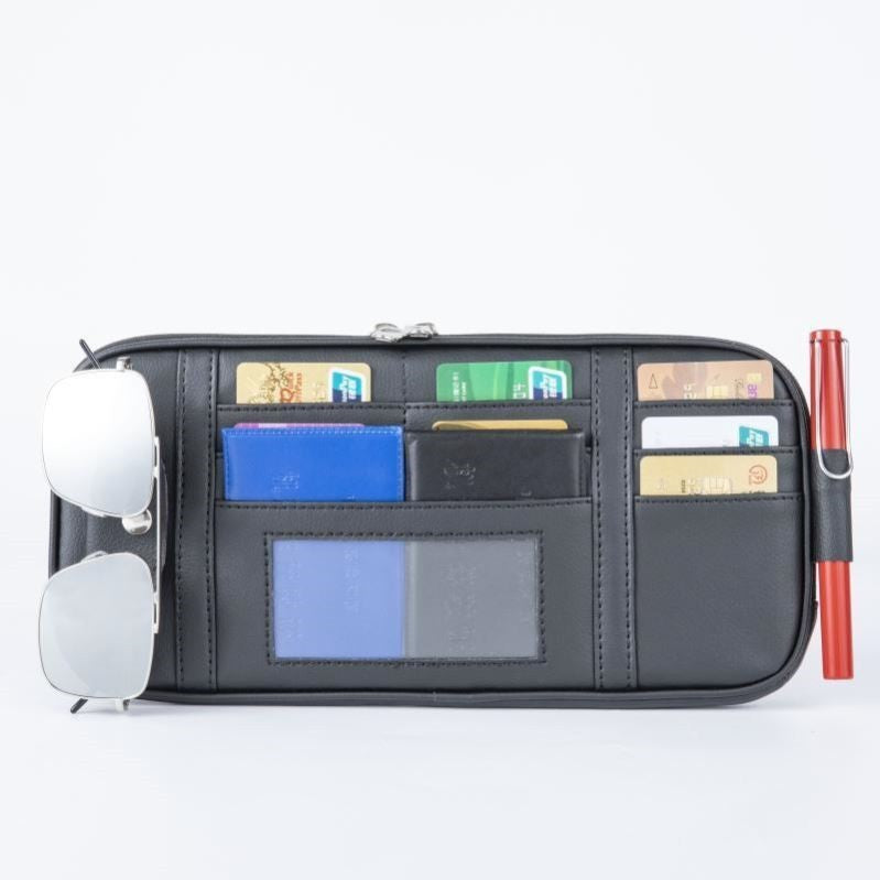 Car Auto Sun Visor Point Pocket Organizer Pouch Bag Card Glasses Storage Holder Car-Styling  IC Card Holder Sunshade Bag