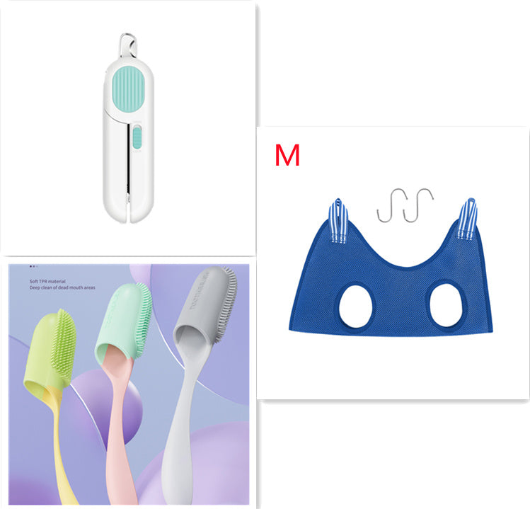 Coupe-ongles pour chiens et chats, coupe-ongles pour animaux de compagnie avec lumière LED et coupe-pattes de chat à trou circulaire pour éviter les coupes excessives