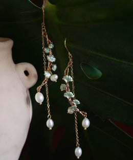 Boucles d'oreilles de niche à pampilles de conception originale de style chinois