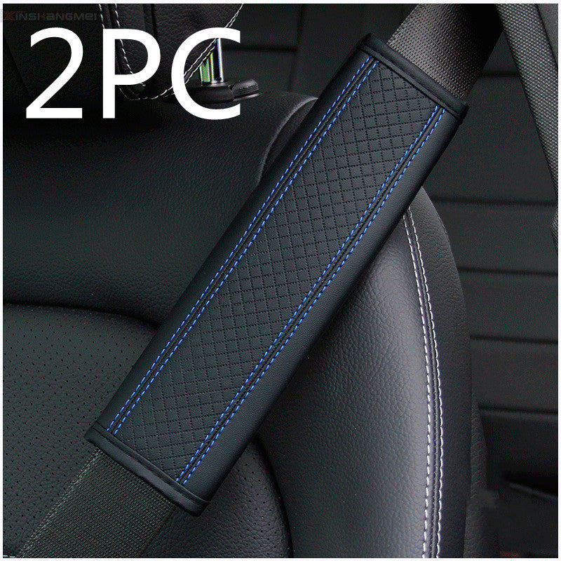 Ceinture de sécurité de voiture en cuir de Fiber, protection d'épaule, housse de protection, ceinture de sécurité
