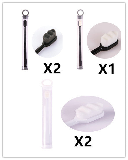 Brosse à dents Ultra-fine, poils Super doux, nettoyage en profondeur, Portable, outils de soins bucco-dentaires, nettoyage buccal, voyage