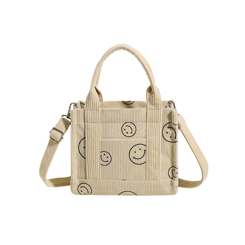 Nouveau frais doux velours côtelé imprimé mode Style à la mode femmes sacs sac à bandoulière