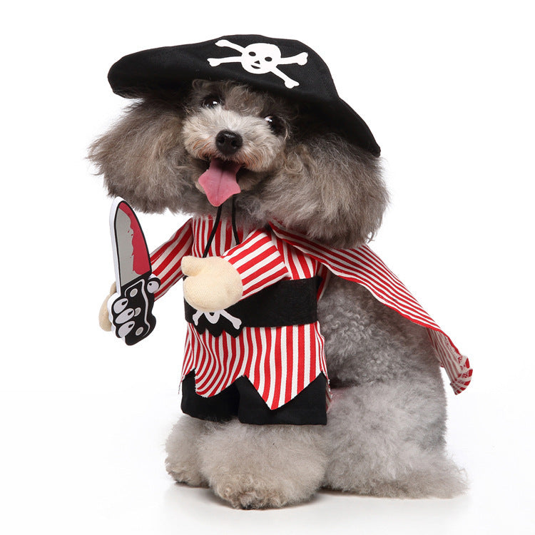 Suministros para mascotas, traje de pie, ropa divertida para perros, traje vertical, vestido de Navidad y Halloween, traje para mascotas