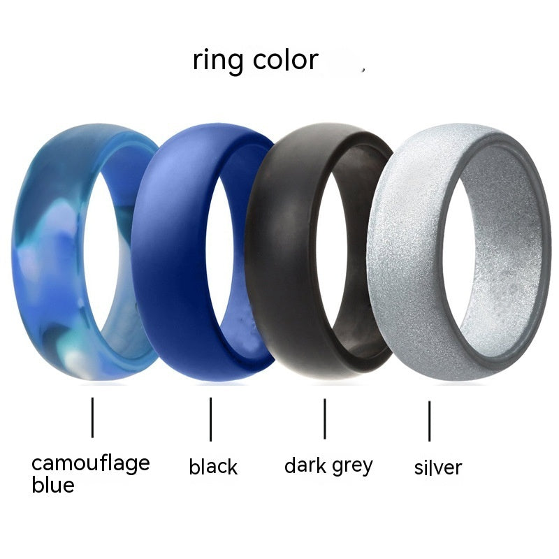 Bague en gel de silice, bague de sport pour hommes, bague de mariage pour couple