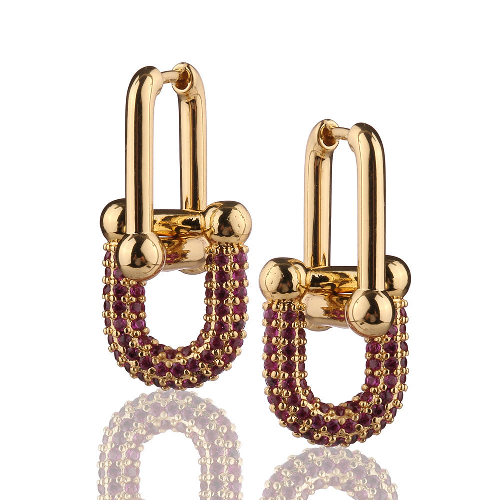 New Geometric European And American Ins Cold Style Ear Rings Women