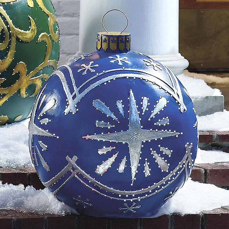 Boules de noël décorations d'arbre de noël, jouets gonflables d'ambiance extérieure pour la maison, boule cadeau de noël