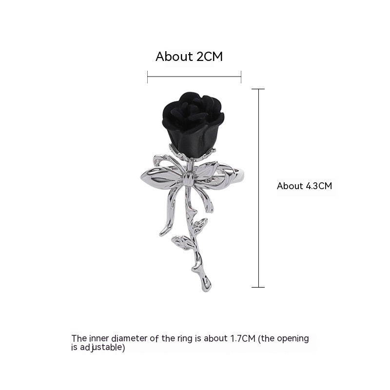 Collar original de rosa con goteo de aceite de mariposa para mujer