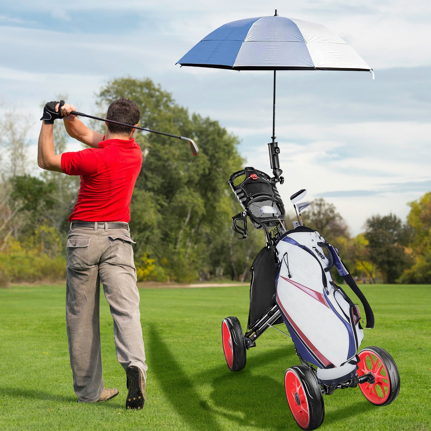 Fournitures de golf de chariot de golf pliable à 4 roues