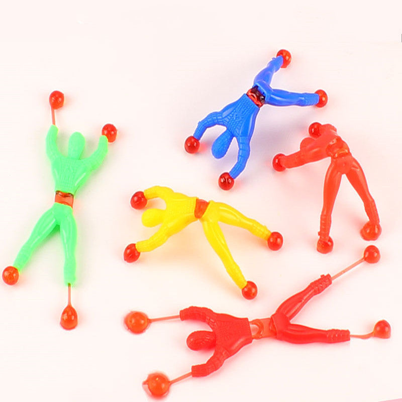 Petit homme collant grimper sur le mur, jouets pour enfants, bâton homme pliable, jouet d'escalade mural