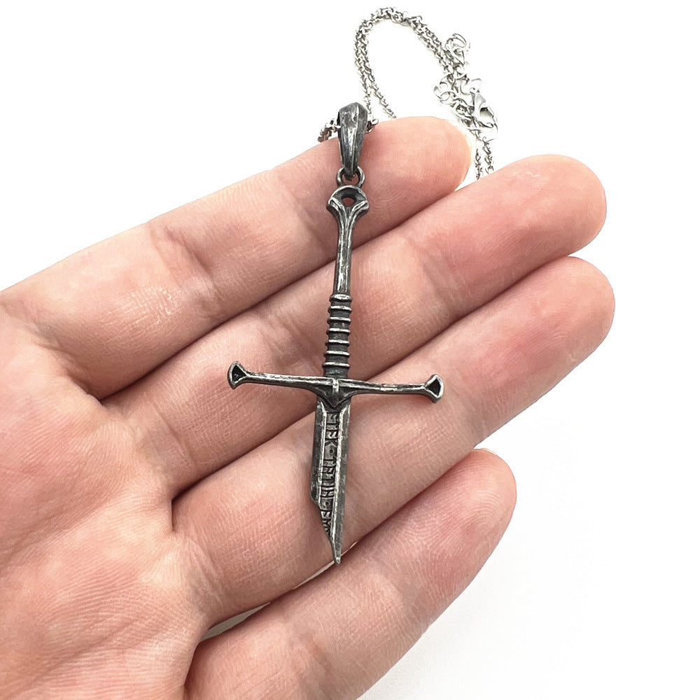 Sword Necklace Broken Sword Model Pendant Pendant Jewelry