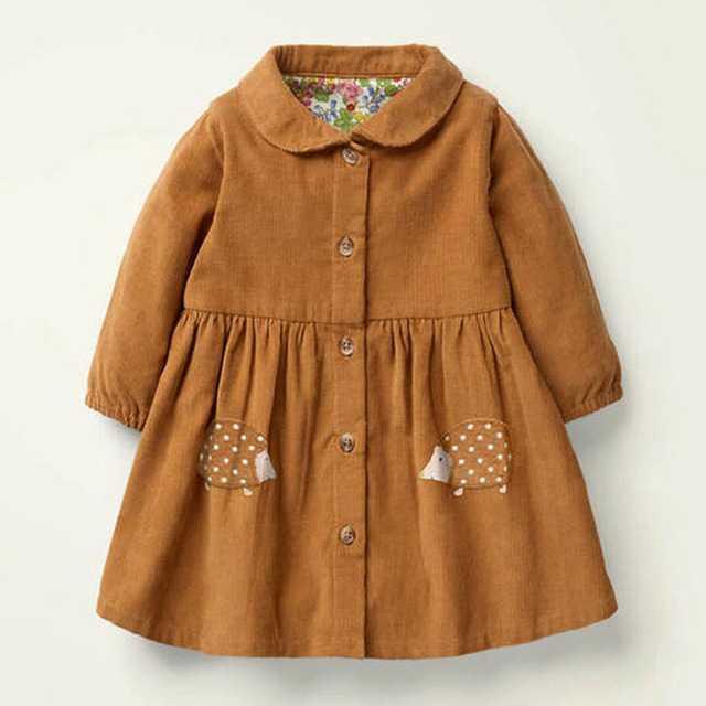 Vestido infantil de otoño para niñas pequeñas