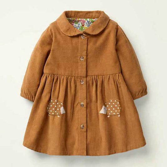 Vestido infantil de otoño para niñas pequeñas