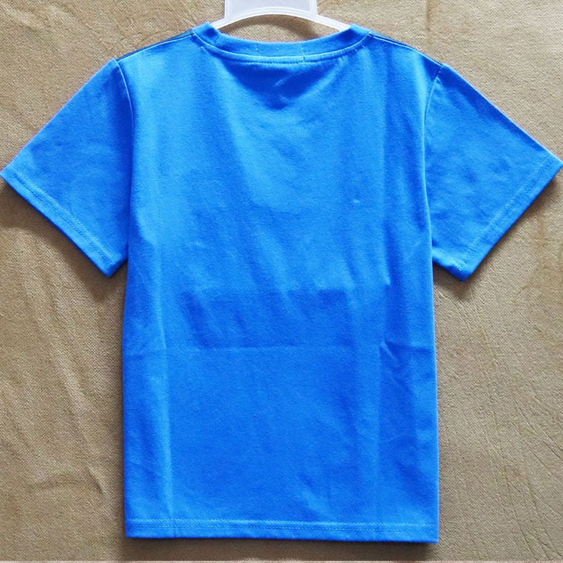 Cuello redondo Niño de dibujos animados Manga corta